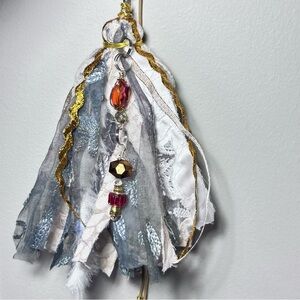 Handmade Tassel Charm Keychain Shabby Chic Fairycore Junk Journal Purse Bookmark